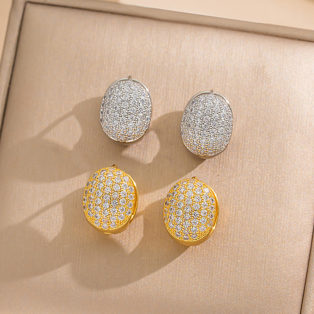 Minimalist Modern Heart-Shaped Titanium Steel Stud Earrings with Gold Plating Hypoallergenic Anti-Tarnish Finish