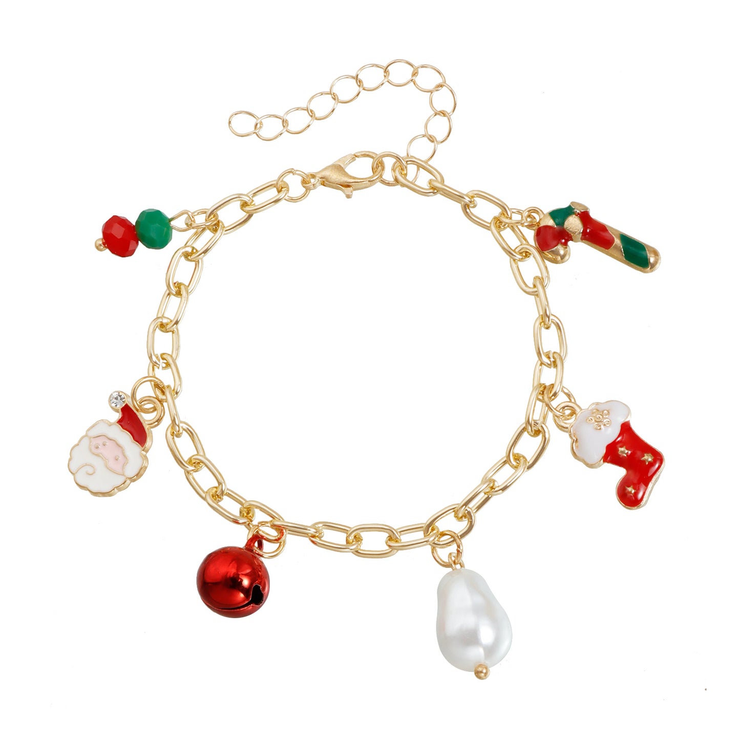 Fashionable Geometric Alloy Choker Necklace with Christmas Bell Pendant for Women Holiday Party Wear