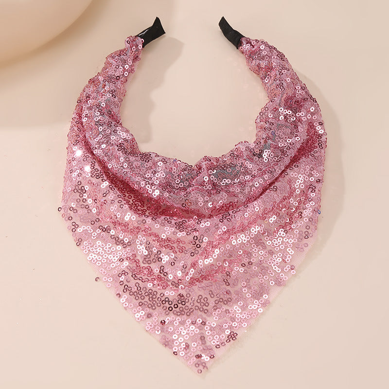Fascia per capelli in tessuto a maglia con motivo a margherita minimalista per ragazze, con estetica macaron pastello e design geometrico