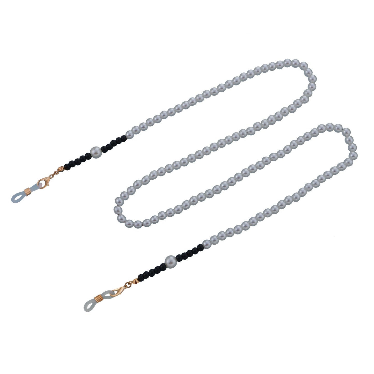 Minimalist White Pearl Alloy Eyewear Chain for Women