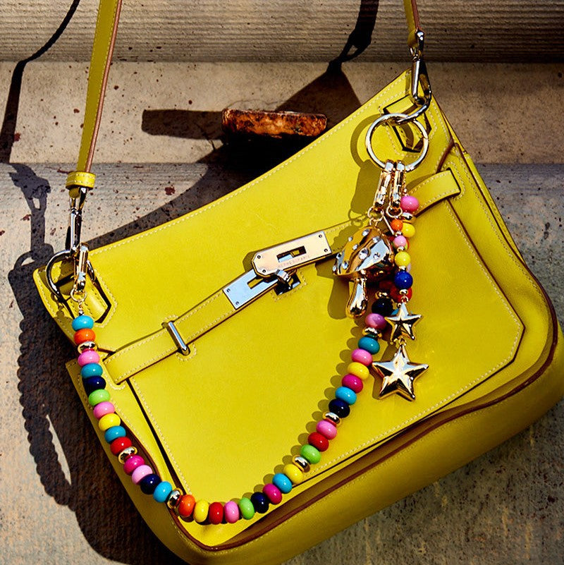 Minimalist Floral Plated Alloy Charm Bar Keychain for Women