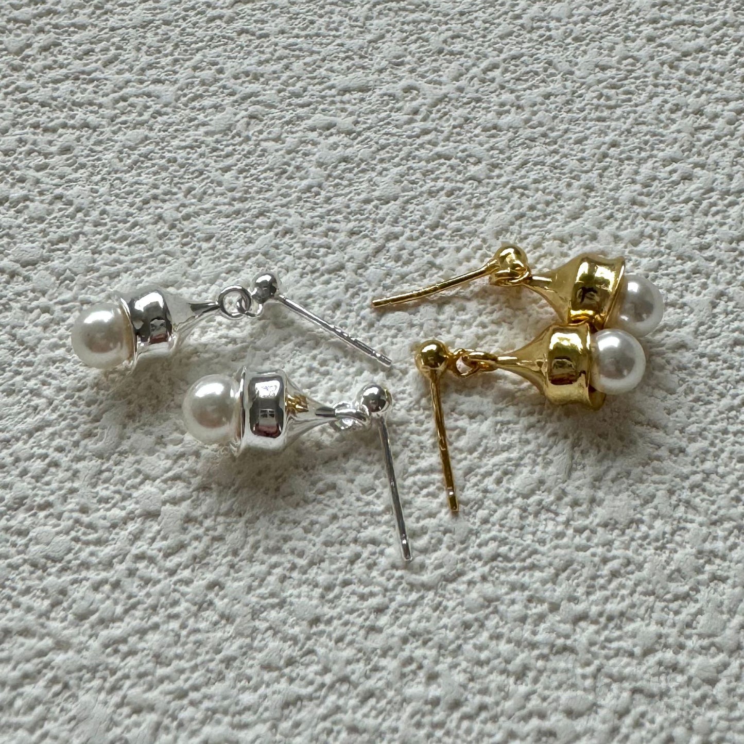 Minimalist Geometric Letter-Shaped 925 Sterling Silver Stud Earrings with Polished Finish