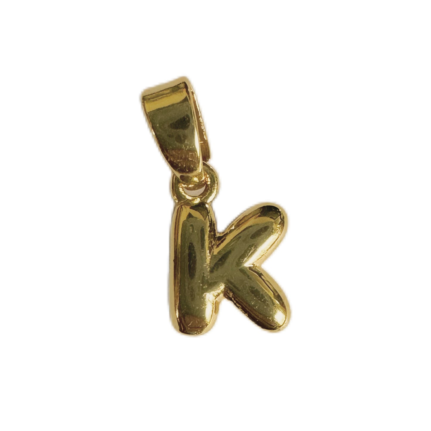 18K Gold Plated Letter Pendant Brass