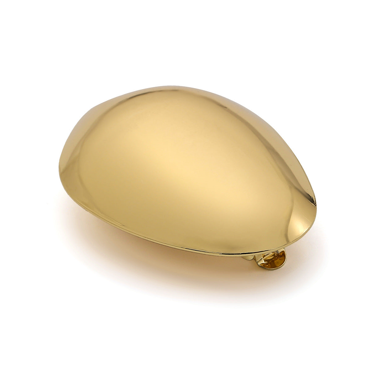 Minimalist Plated Alloy Geometric Folded Hair Clip for Women
