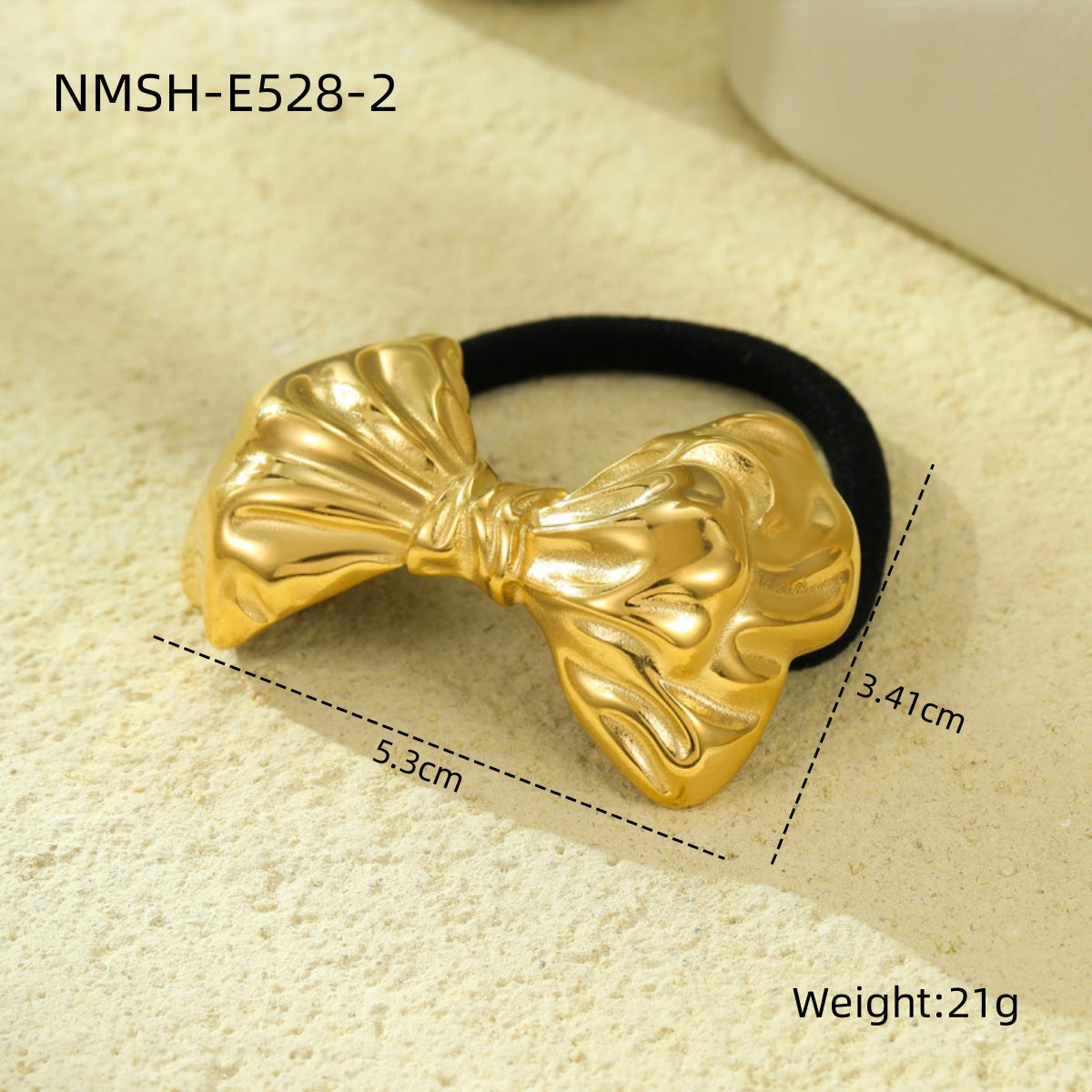 Minimalist Shell and Star-Shaped Titanium Steel Hair Ring with 18K Gold Plating for Women
