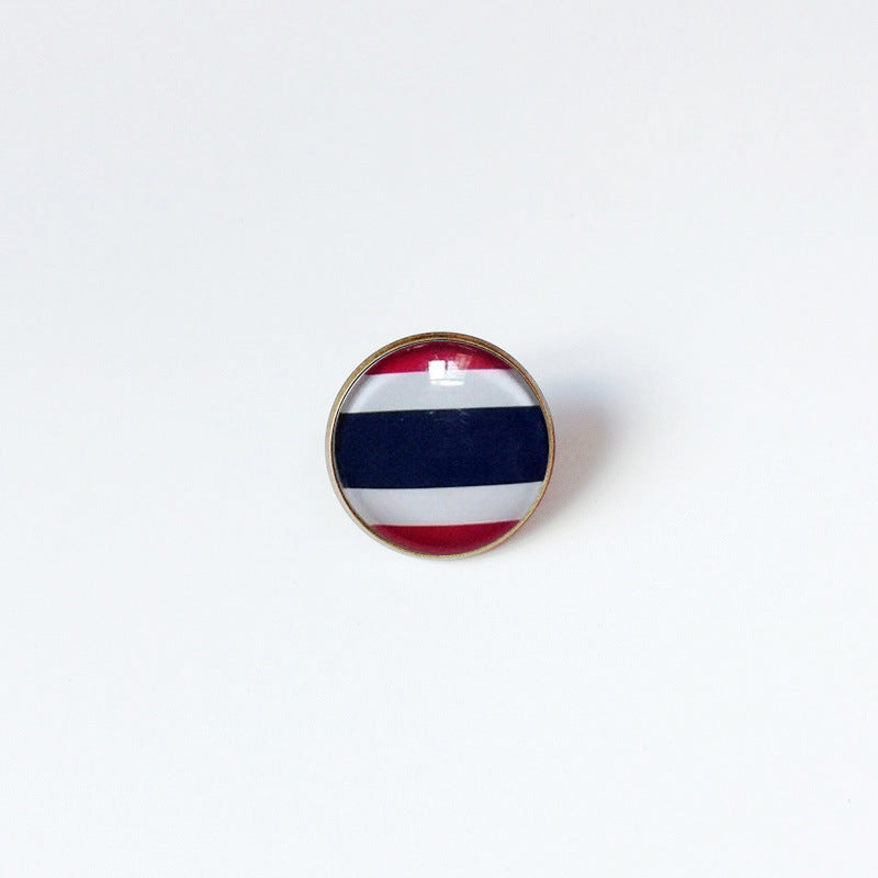 Pin de Solapa de Aleación Esmaltado Personalizado con Diseño de Bandera del Mundo para Hombres y Mujeres