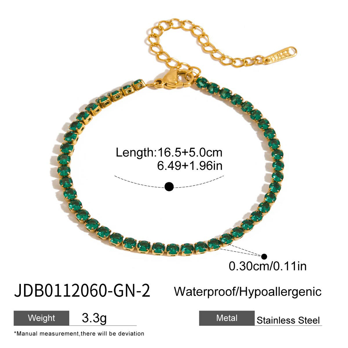 Bracciale minimalista a forma di cuore da donna in acciaio inossidabile placcato con zirconi, gioielli di lusso leggeri