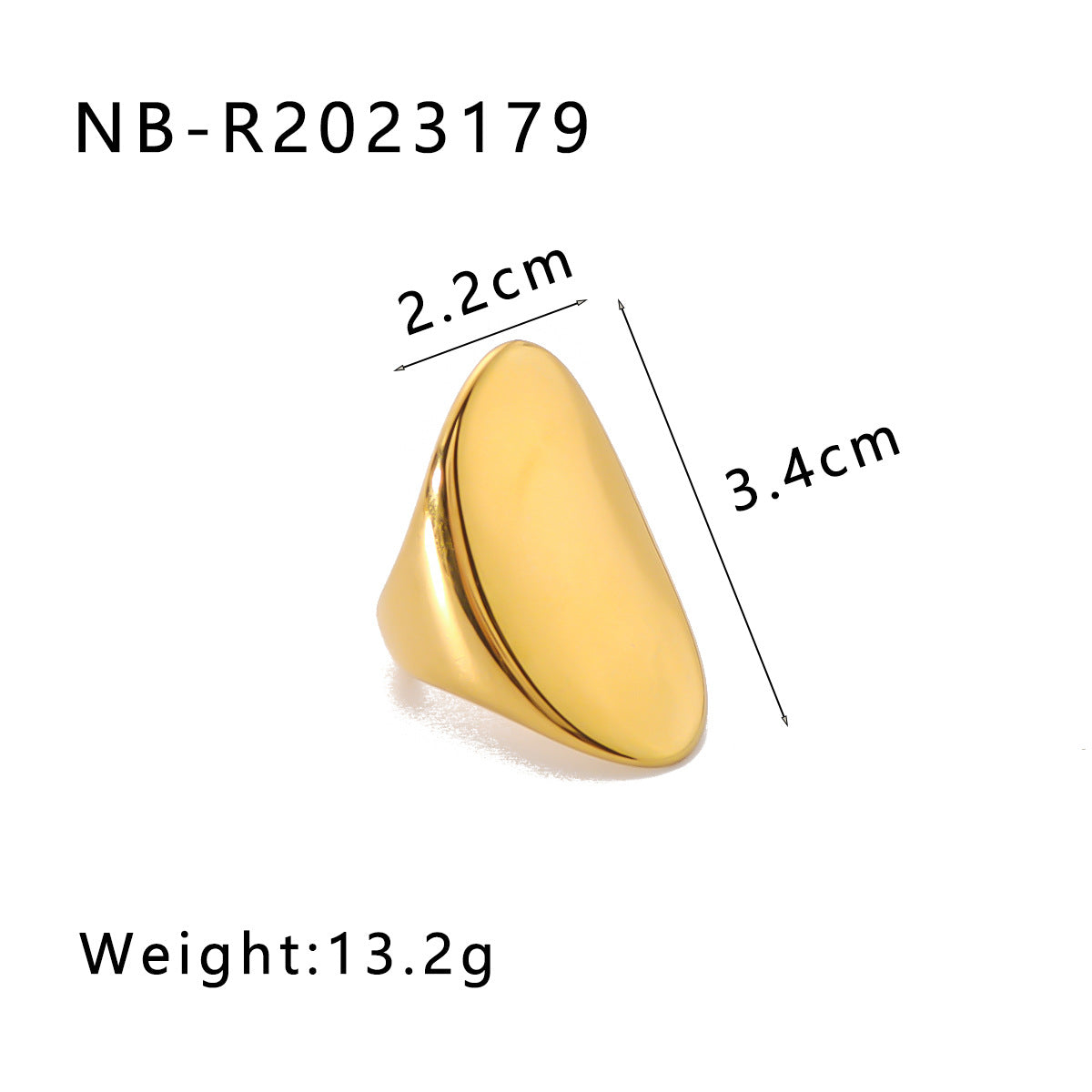 Anello Minimalista Geometrico in Acciaio al Titanio con Placcatura in Oro 18K Impermeabile Lucido di Alta Qualità per Donna e Uomo