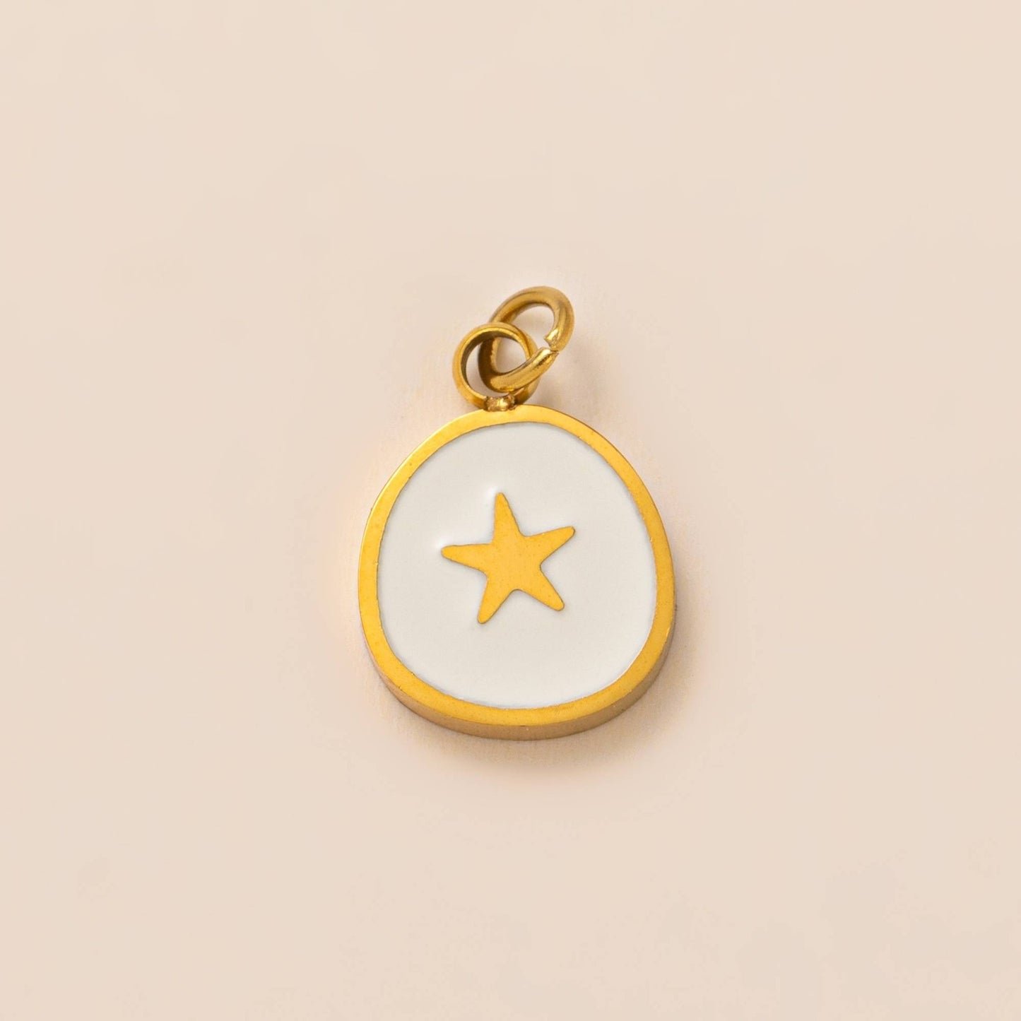 Vintage Rainbow Heart Star Plated Stainless Steel Sneaker Charm