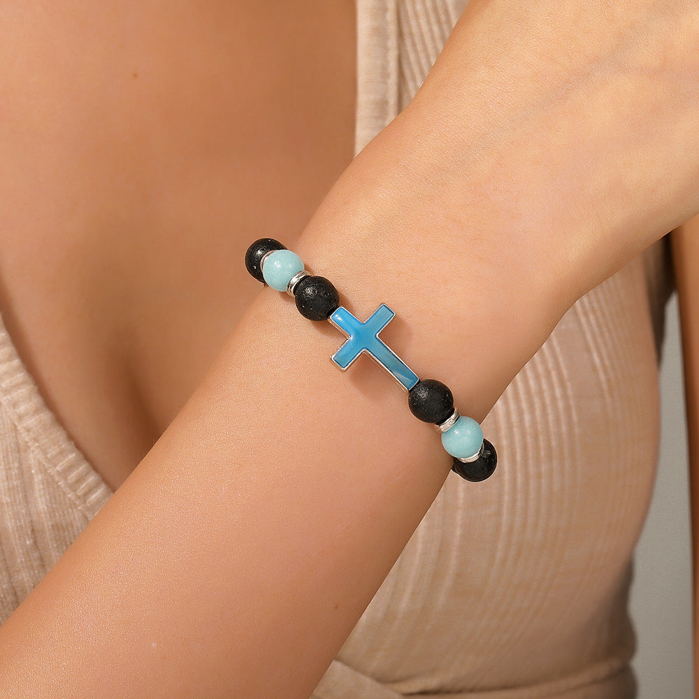 Geometric Round Alloy Bracelet Unisex