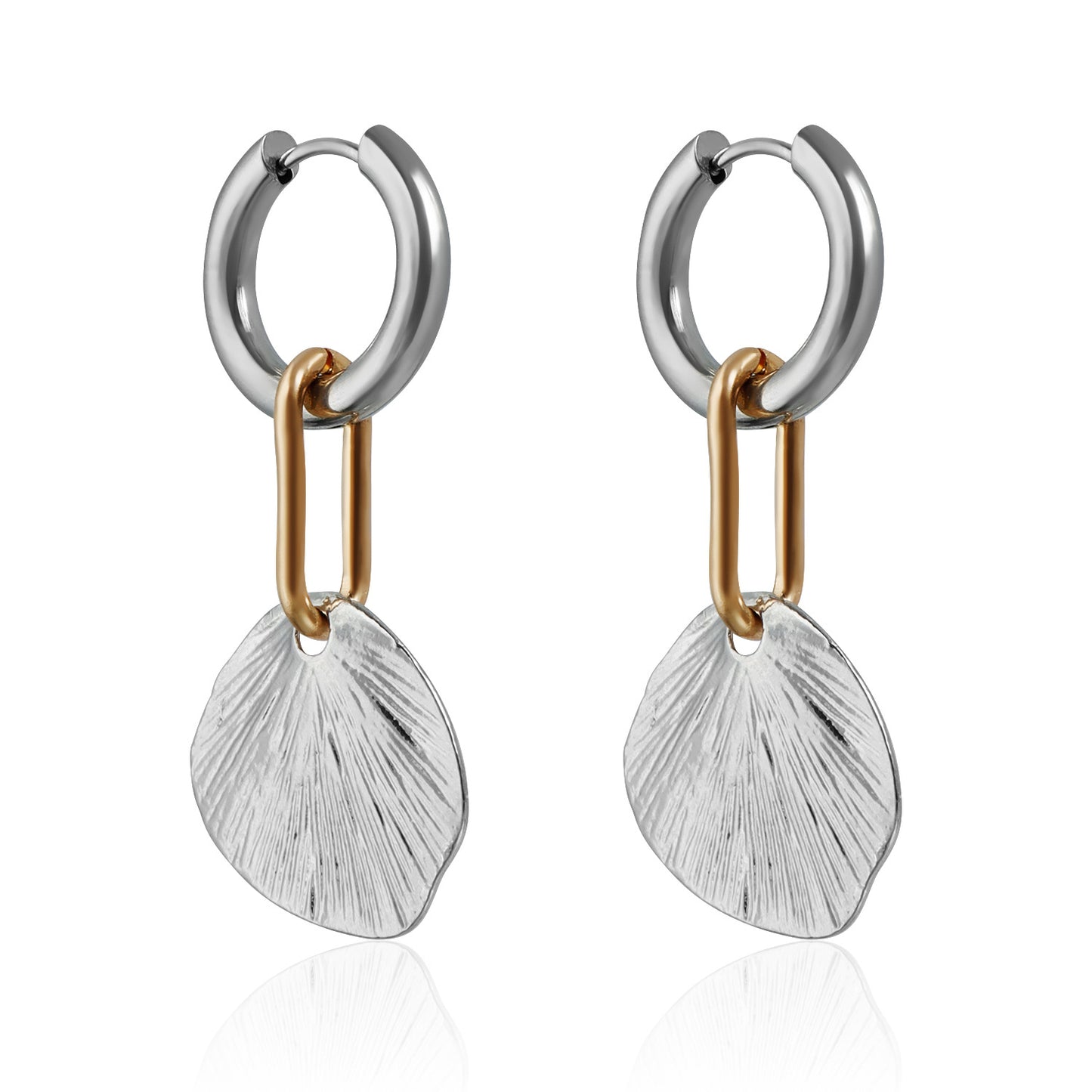Minimalist Irregular Two-Tone Heart-Shaped Alloy Necklace with Plated Finish for Women