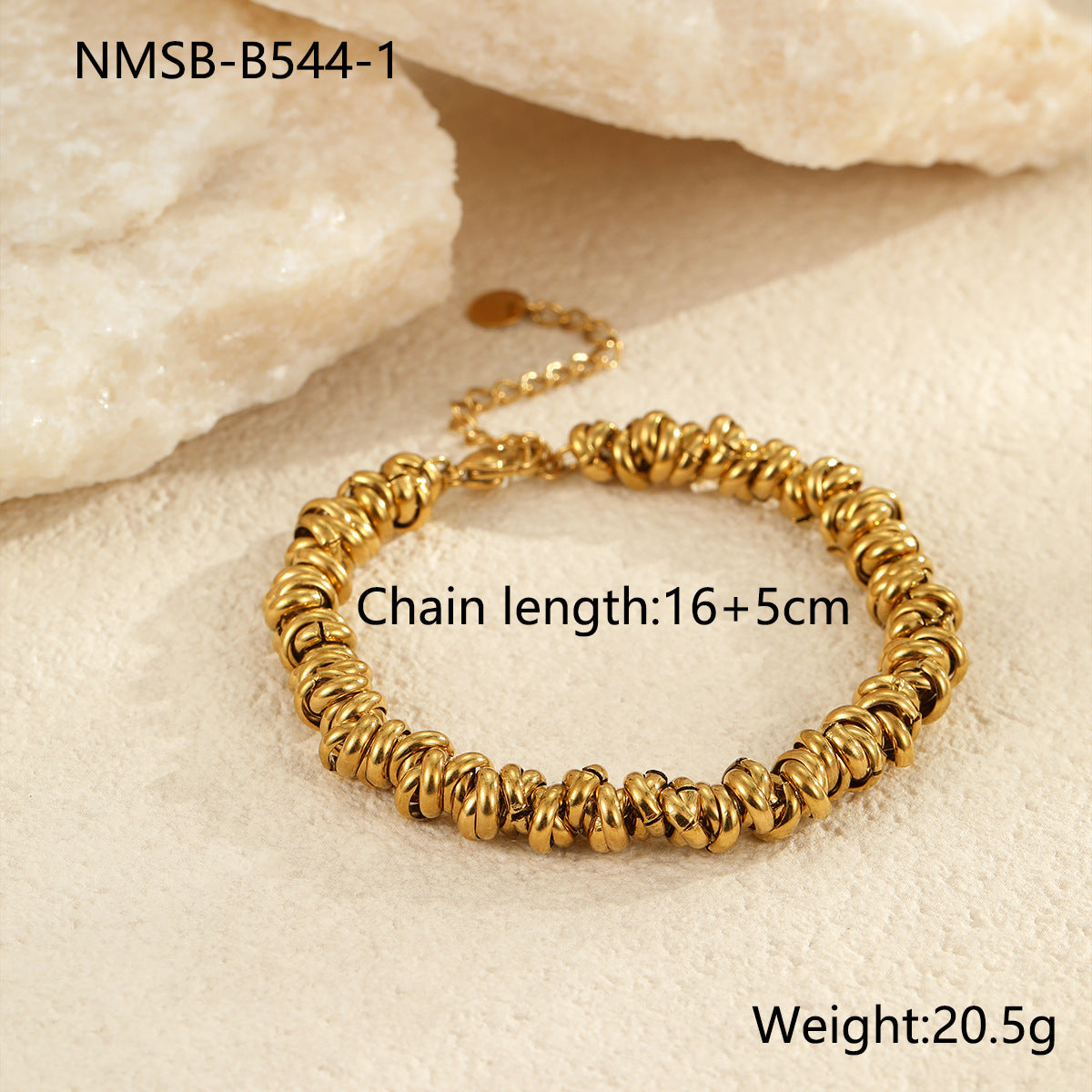 Fashionable Geometric Stainless Steel Plated Bracelet for Women with Chunky Chain Design
