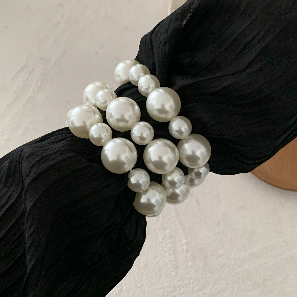 Pulsera geométrica redonda de estilo punk para mujer con cuentas y acabado galvanizado