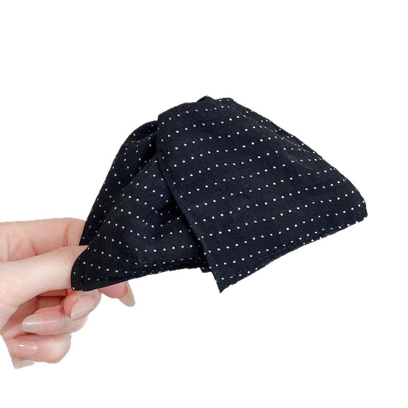 Fermaglio per capelli da donna triangolare minimalista in acrilico e tessuto con design artigianale, accessorio alla moda per pendolari