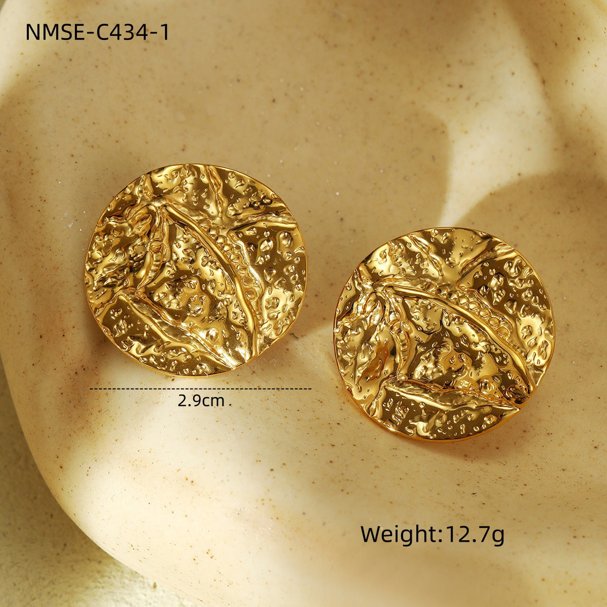 Vintage Geometric Stainless Steel Earrings for Women with Plated Finish Elegant French-Inspired Luxury Ear Studs