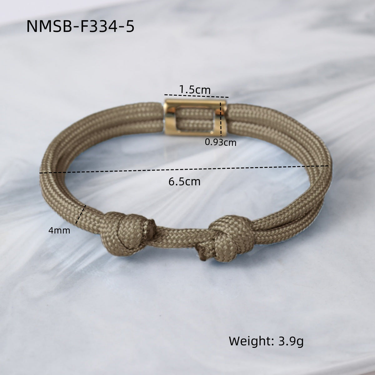 Minimalist Elegant 18K Gold Plated Stainless Steel Handmade Woven DIY Charm Bar Bracelet