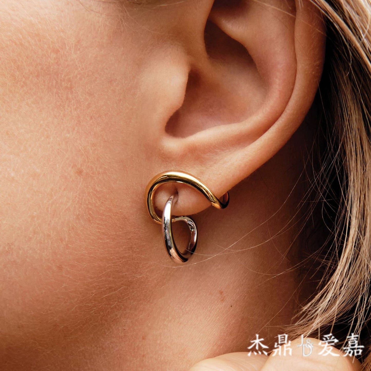 Geometric Plated Stainless Steel Earrings for Women