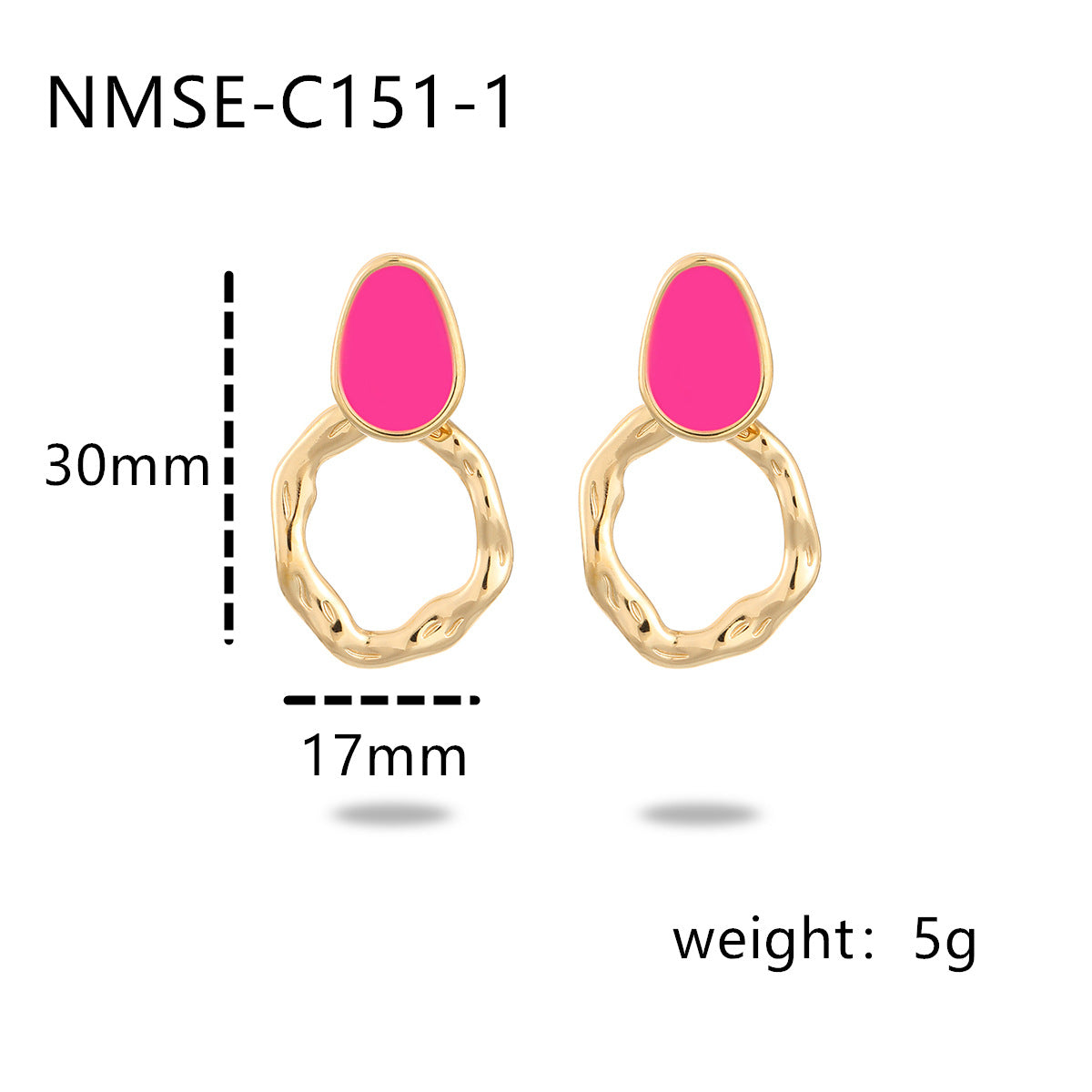Pendientes de Acero Inoxidable de 18 quilates, Esmaltados, Geométricos, Irregulares, Estilo Vintage para Mujer