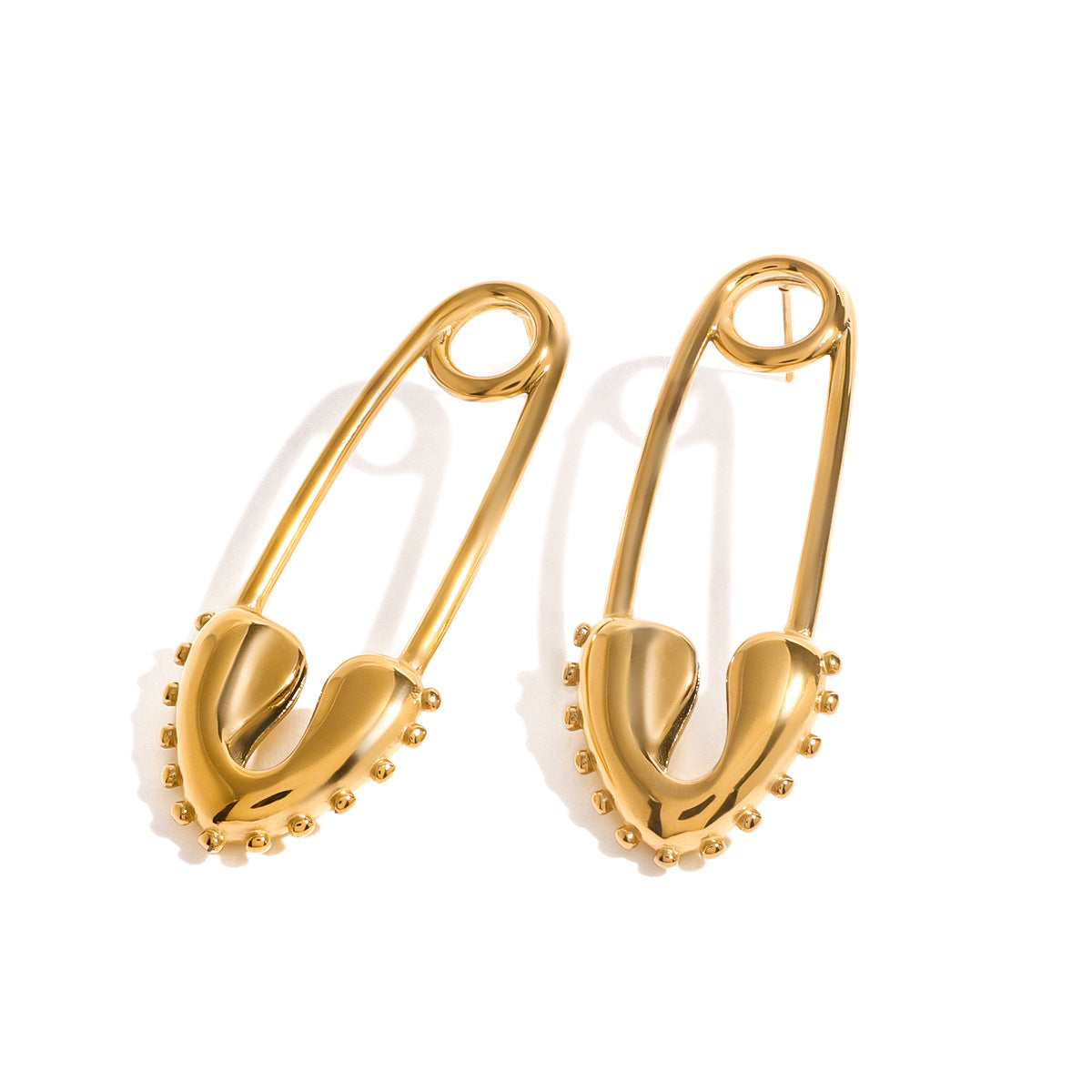 18K Gold Plated Heart Stainless Steel Earrings