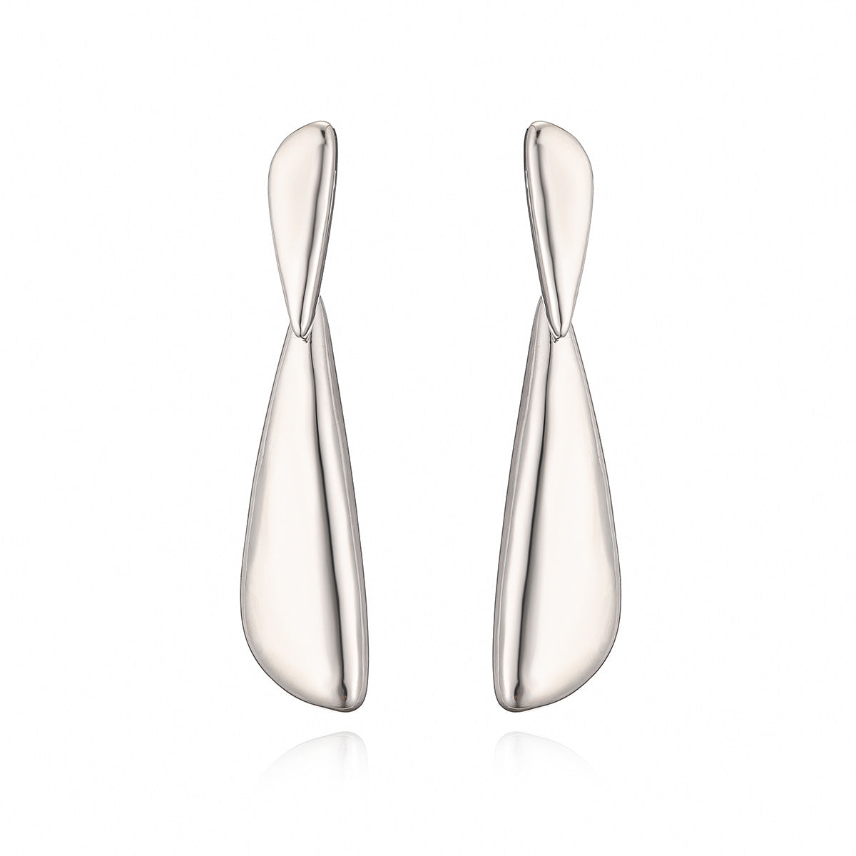 Minimalist Geometric Copper Gold-Plated Vintage Teardrop Earrings for Women