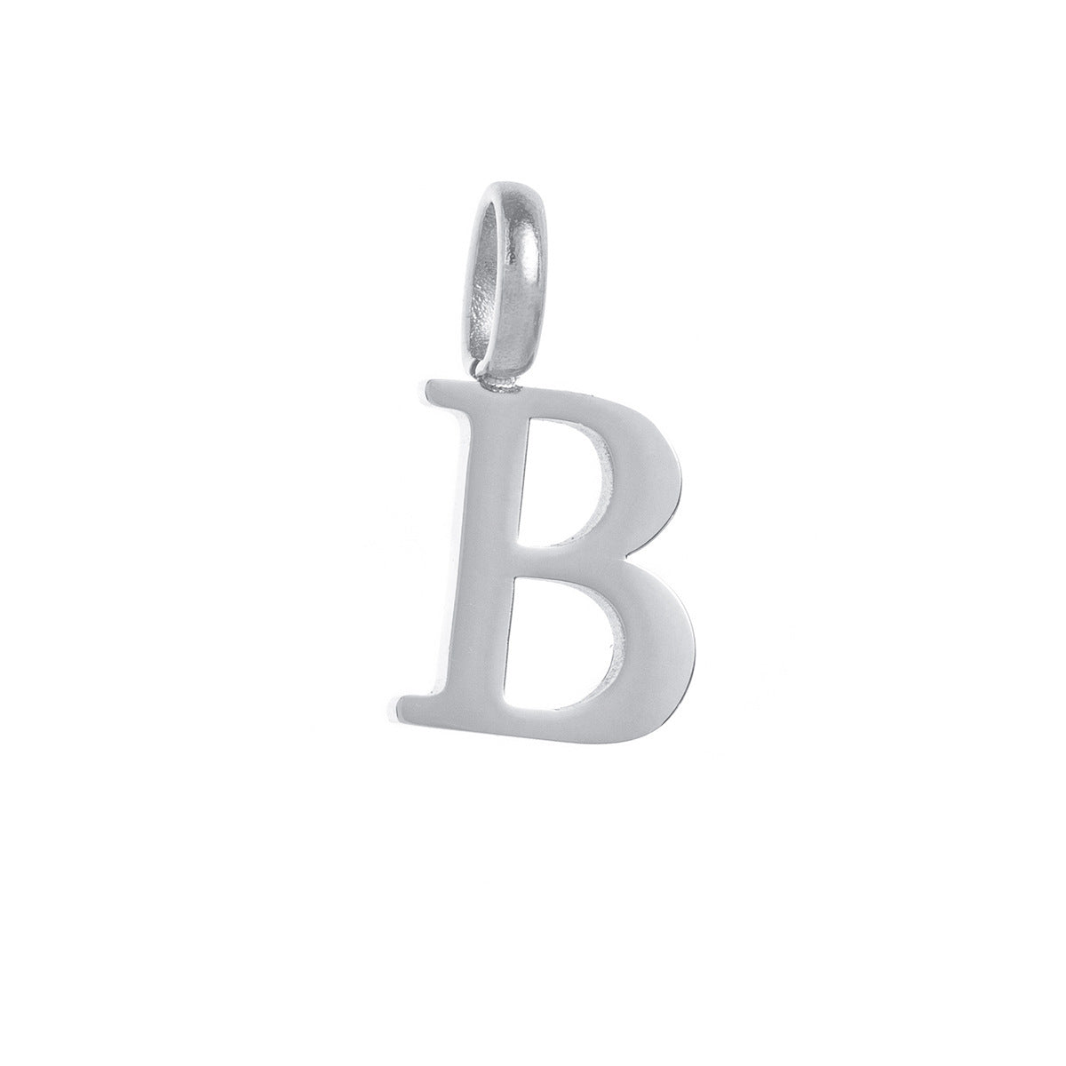 Minimalist Titanium Steel 18K Gold Plated PVD Letter Charm Bar