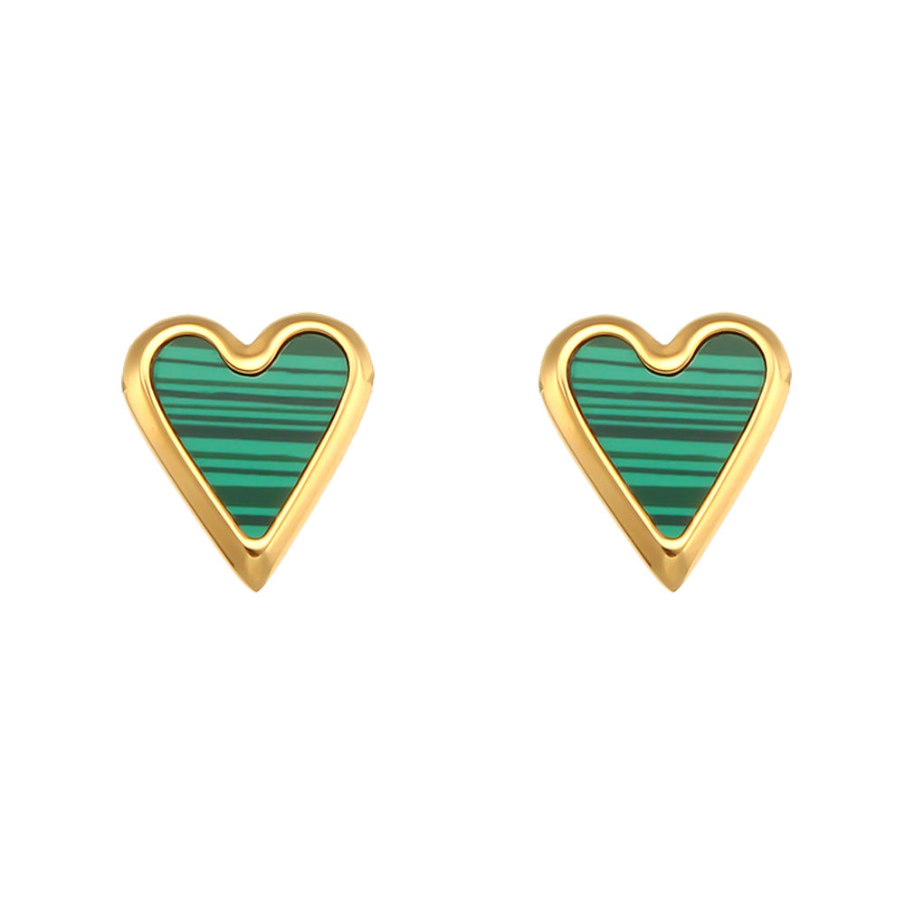 Vintage-Inspired Geometric Shell-Shaped Earrings in Stainless Steel with 18K Gold Plating for Women