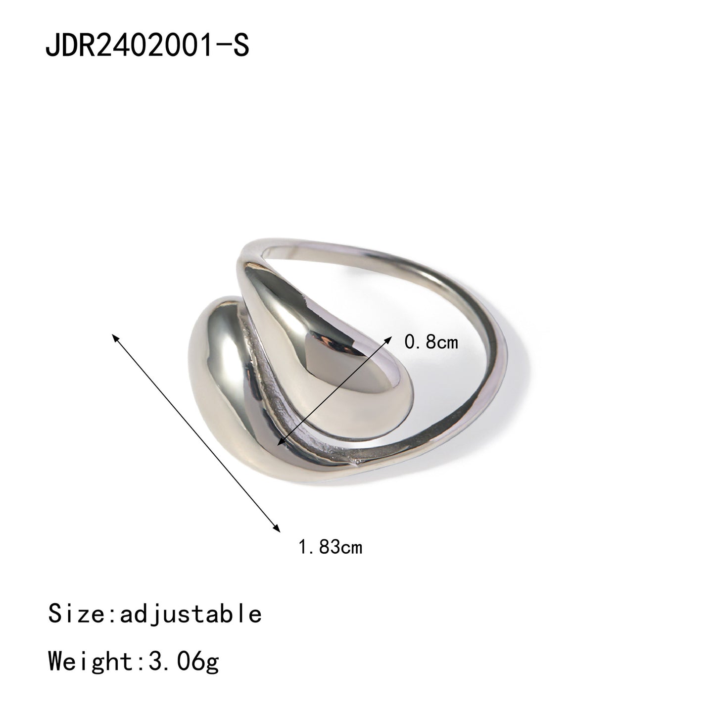 Elegant Teardrop Geometric Plated Stainless Steel Earrings for Women