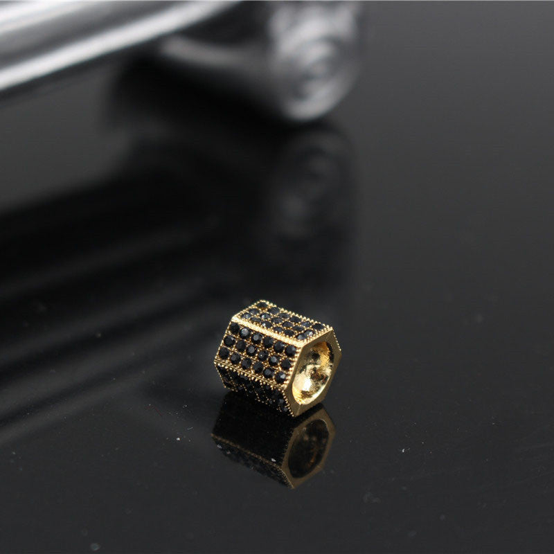 Plated Alloy Rhinestone Charm Bar
