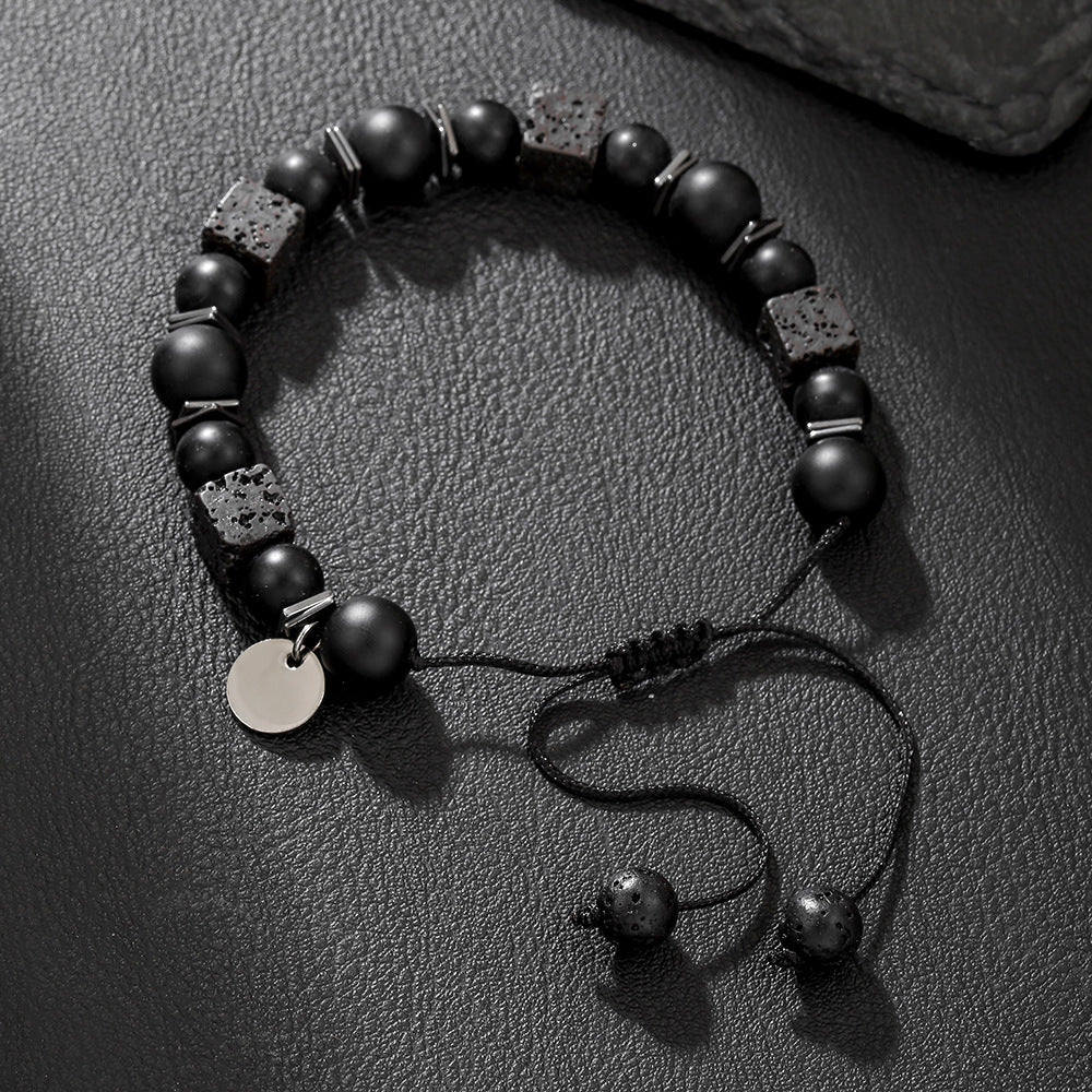 Handmade Geometric Round Stone Bracelet for Women