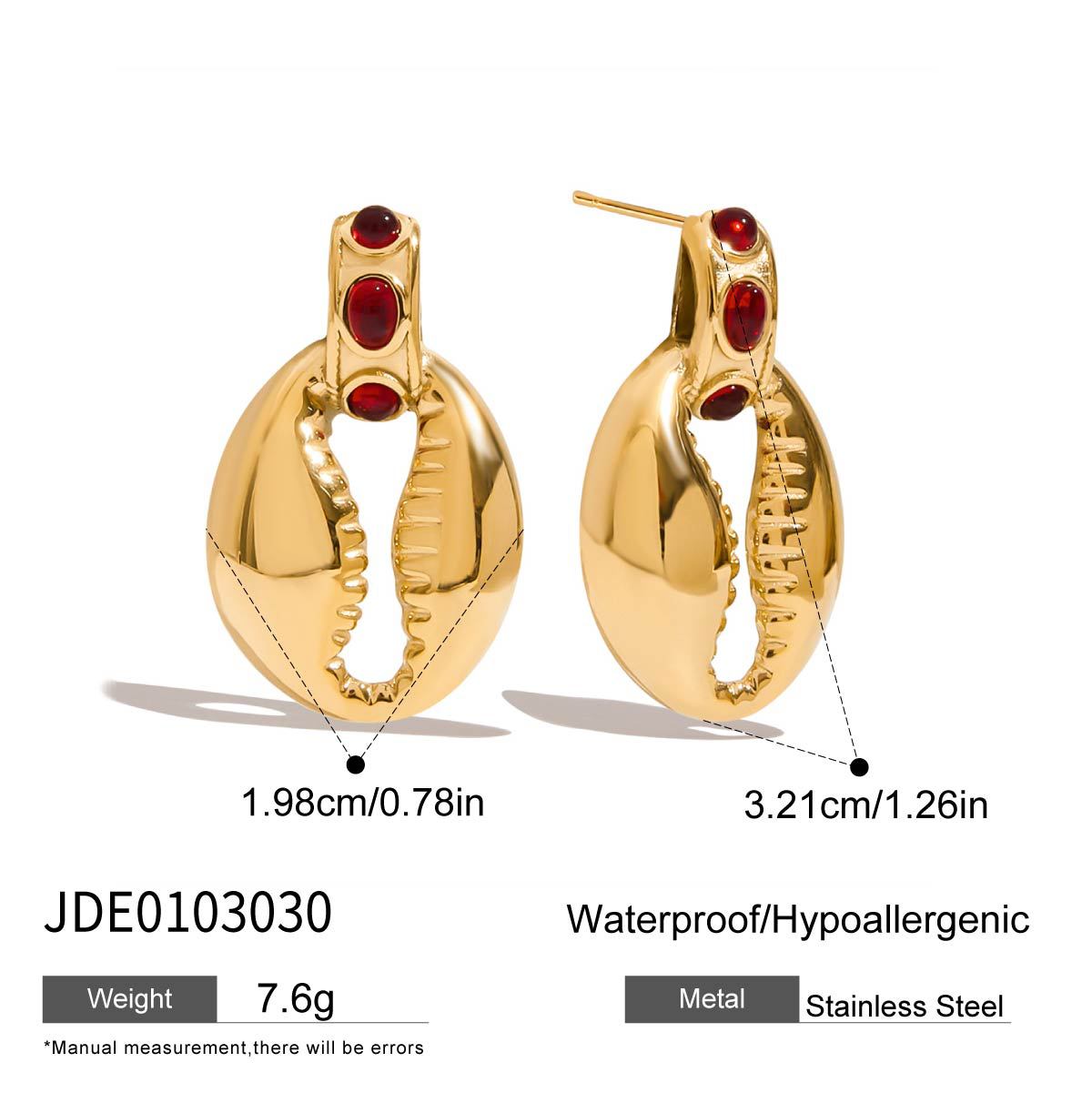 Pendientes Minimalistas de Acero Inoxidable Geométricos con Diseño de Bloques de Color Chapados para Mujer