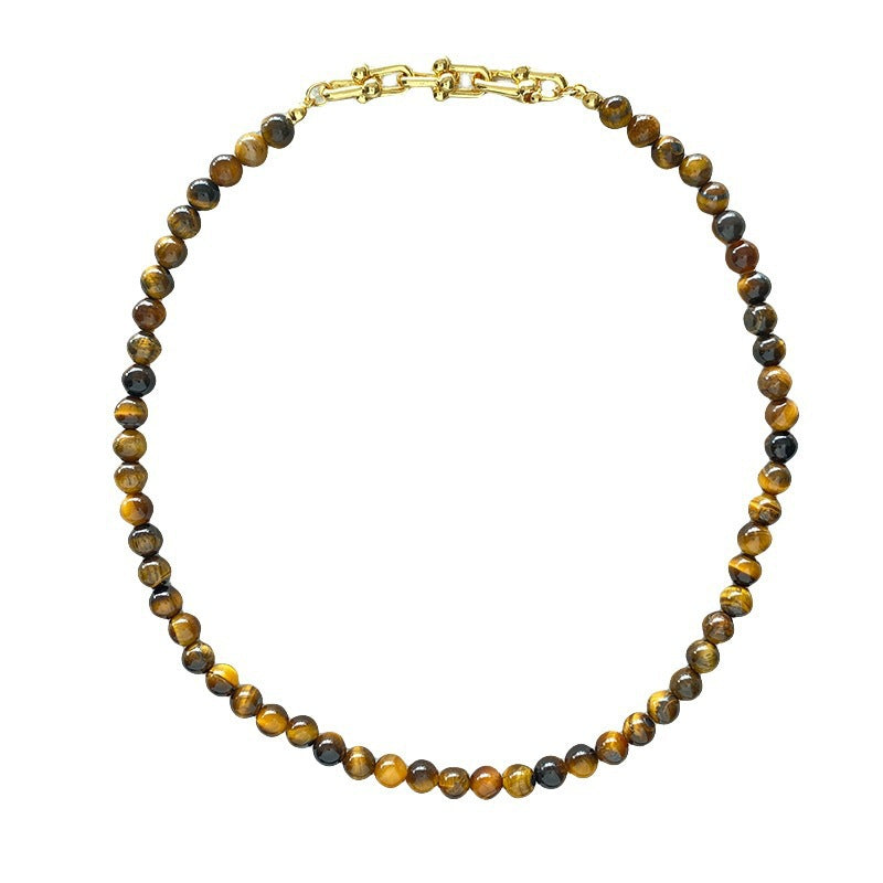 Collana Minimalista Geometrica a Y in Acciaio al Titanio Placcato per Donne e Uomini con Elementi Cosmici e Naturali