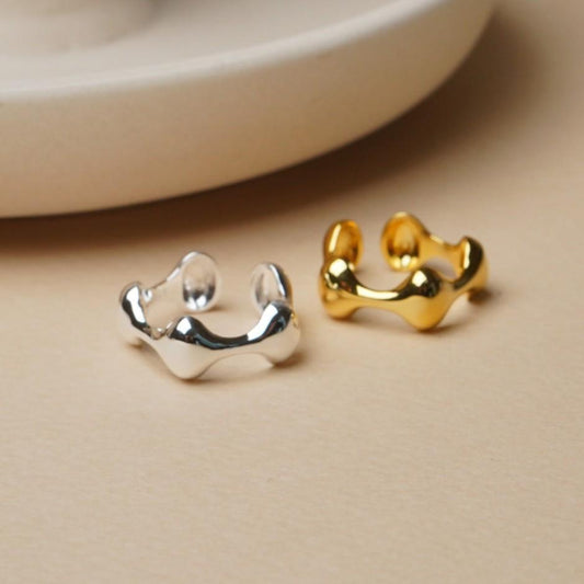Anello regolabile in argento sterling 925 a forma di cuore, stile minimalista, da donna