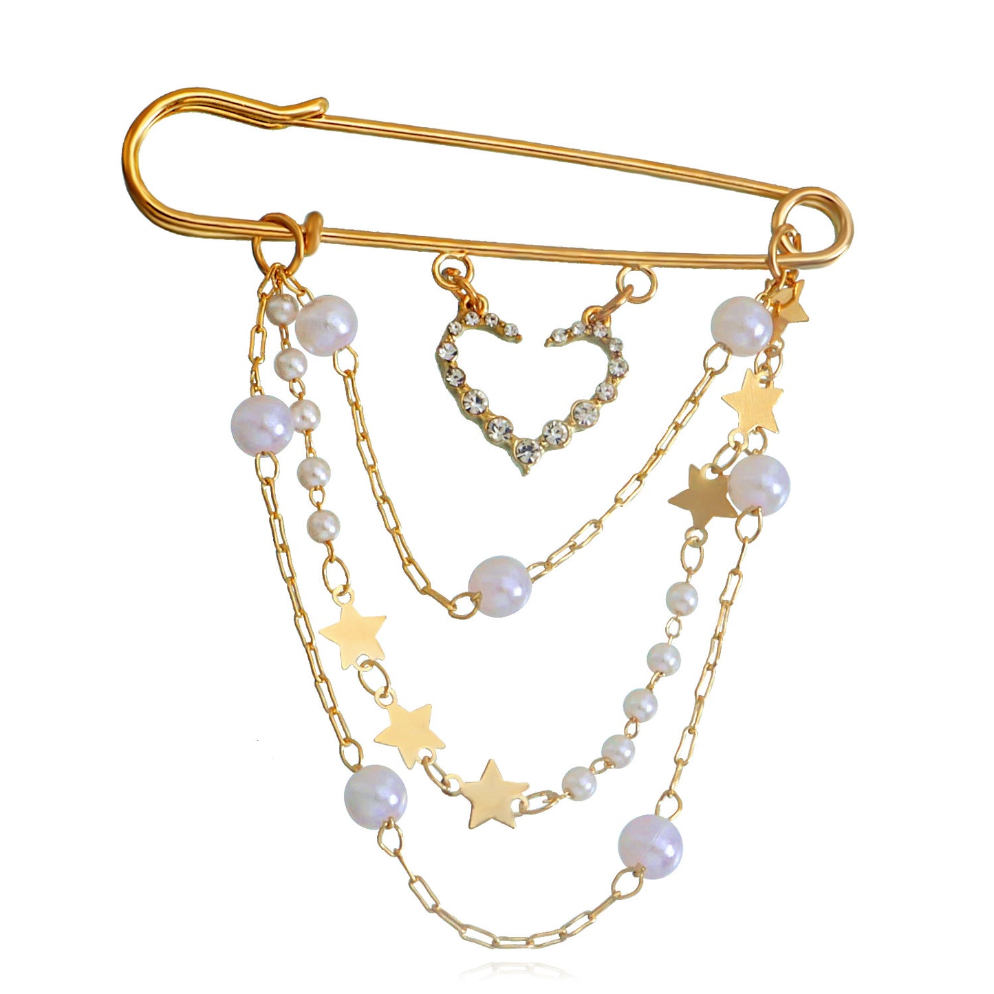 Retro Geometric Alloy Brooch with Electroplated Finish for Women Fashion Accessory