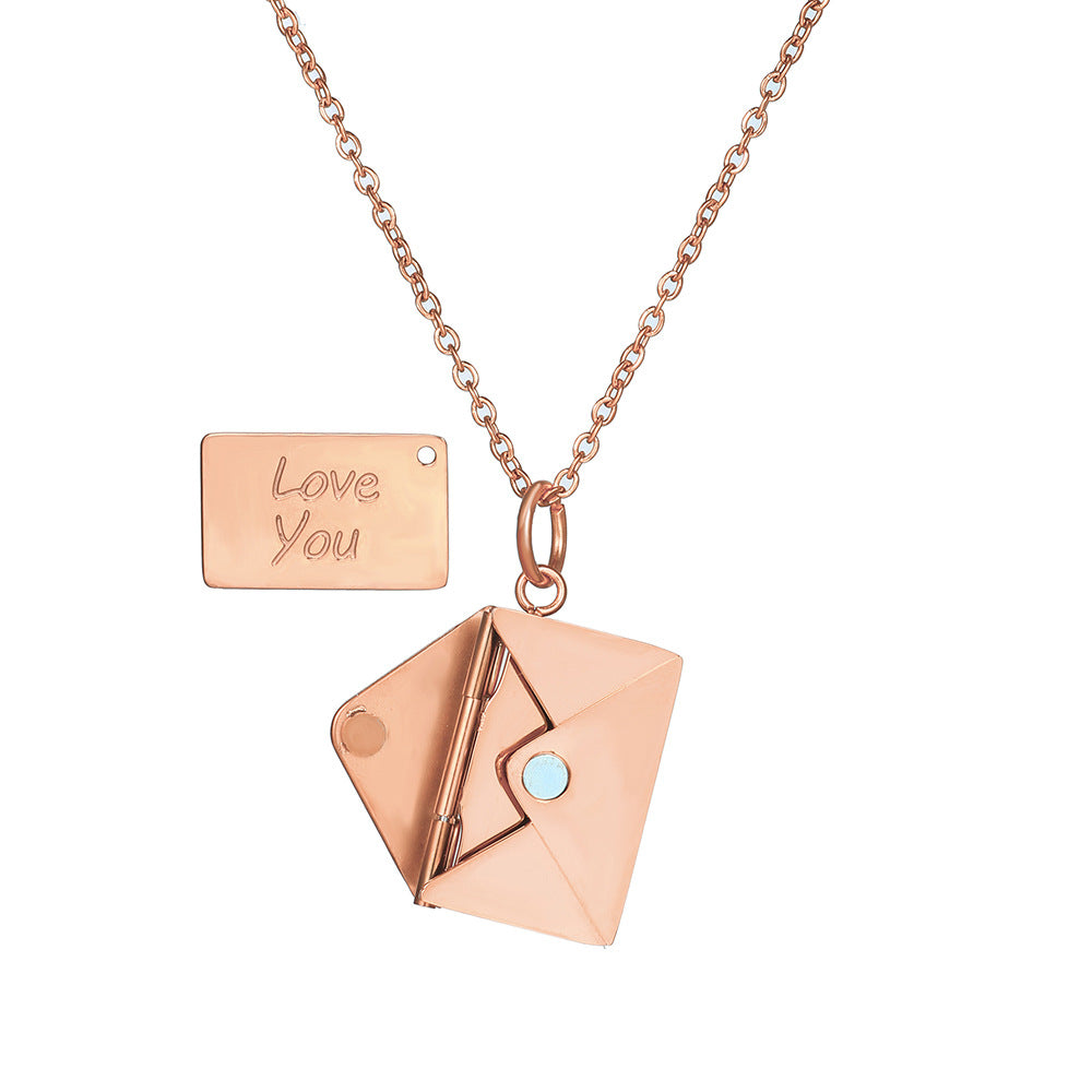 Minimalist Geometric Stainless Steel Plated Alloy Pendant Box Chain Necklace for Couples