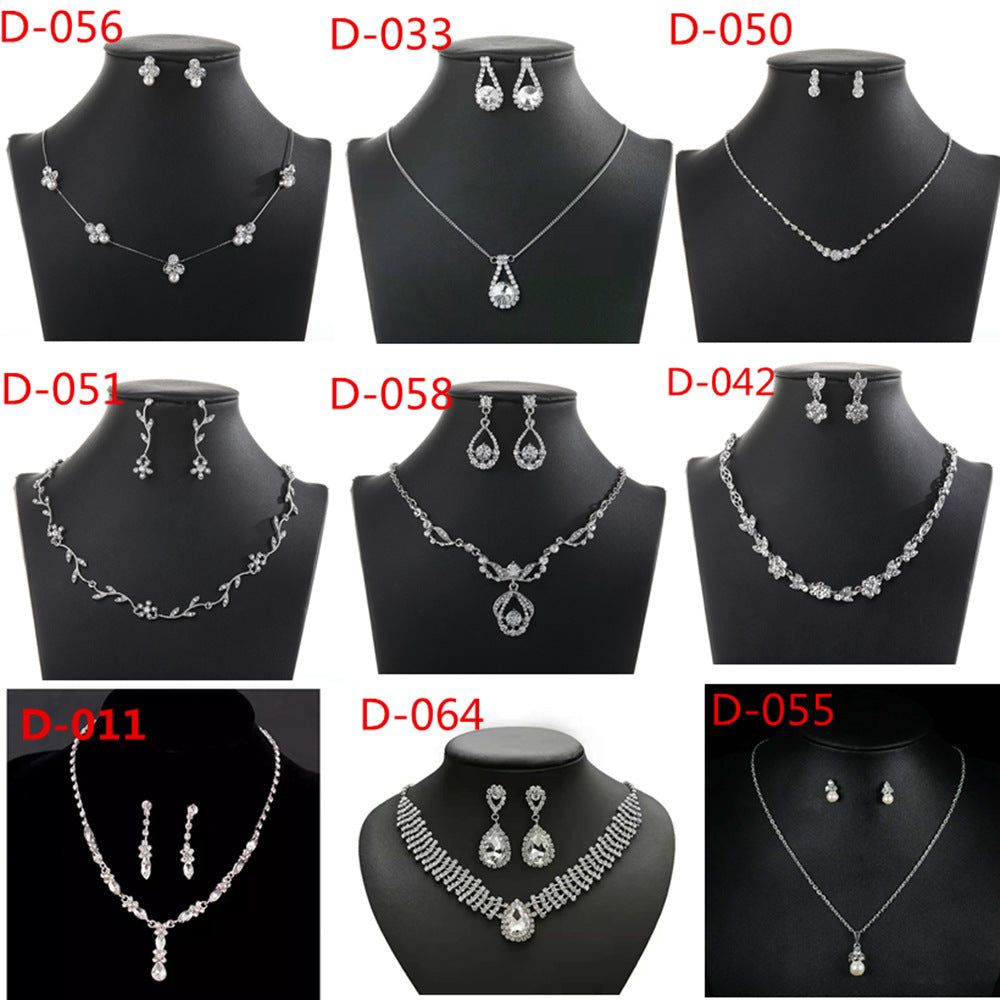 Minimalist Heart Teardrop Bell Pendant Necklace and Earrings Set in Alloy with Plated Finish for Women