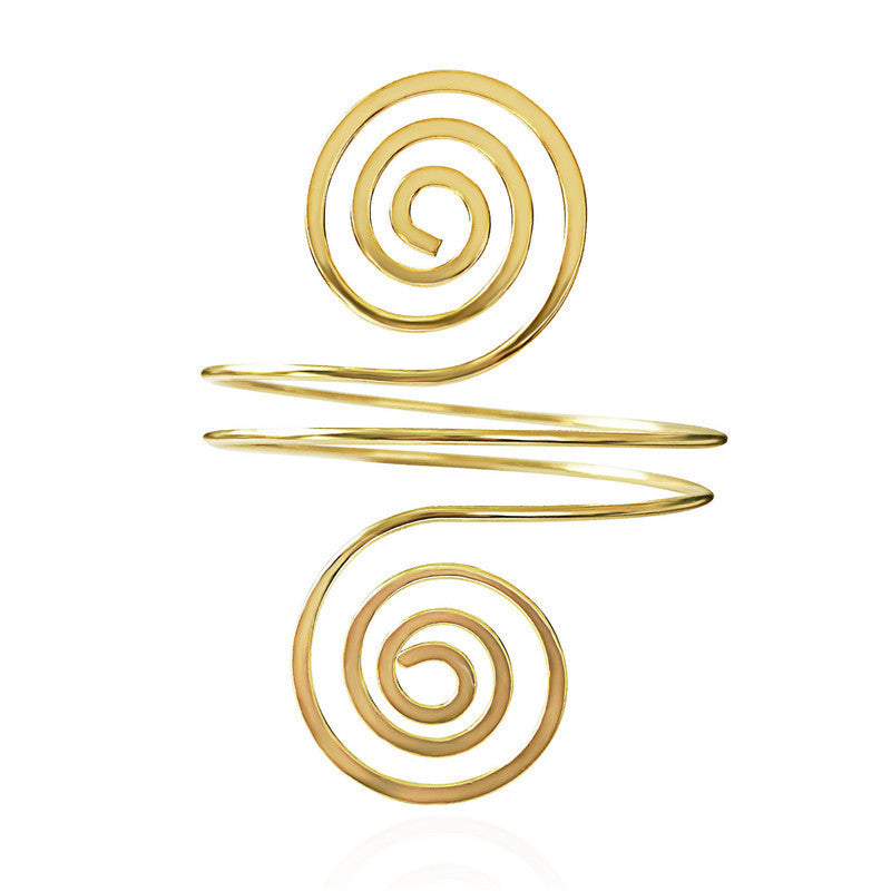 Geometric Hollow Out Plated Metal Cuff Bracelet for Women