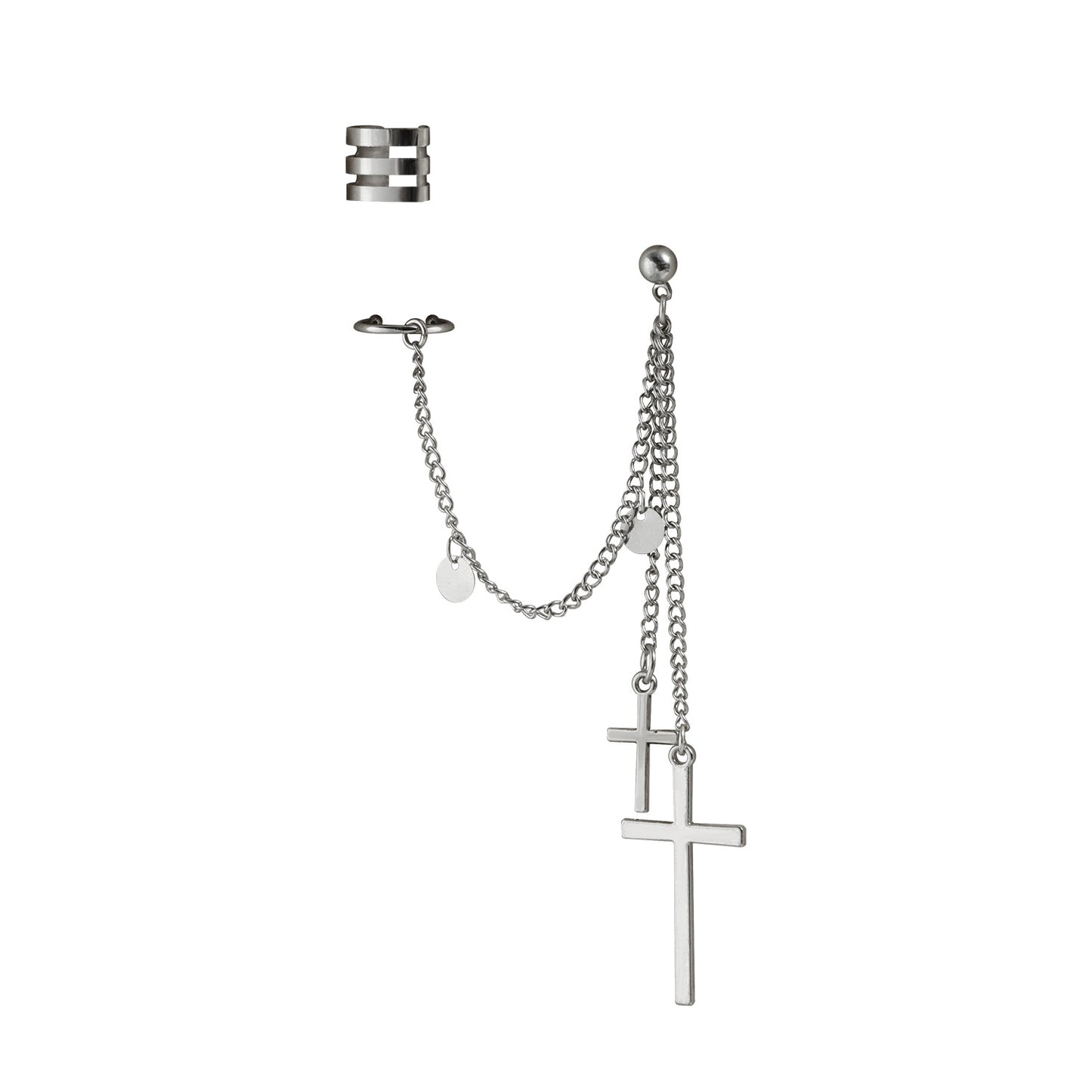 Vintage Geometric Cross Bird Round Plated Zinc Alloy Earrings for Women
