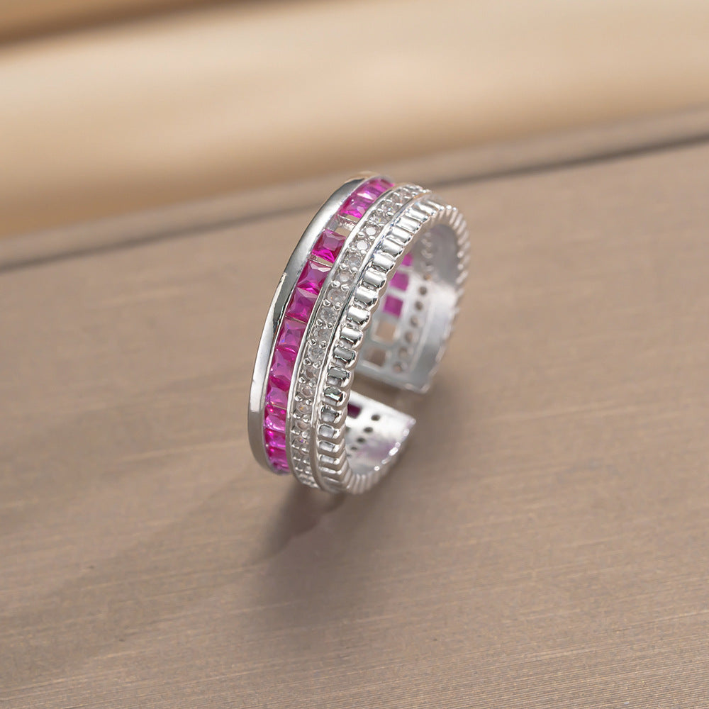 Set di collana in acciaio al titanio geometrico minimalista di lusso leggero con ciondolo in rame placcato oro 18 carati e intarsio in zircone, unisex