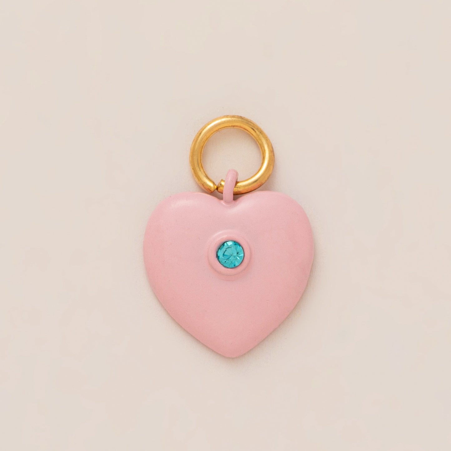 Fashion Gold Plated Brass Heart Round Geometric Cubic Zirconia Charm Bar for Unisex