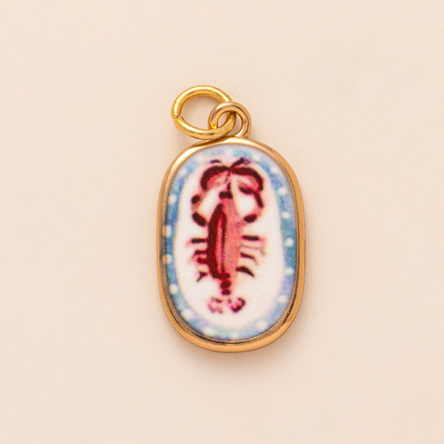 Vintage 18K Gold Plated Cartoon Drip Oil Brass Charm Bar Pendant for Women