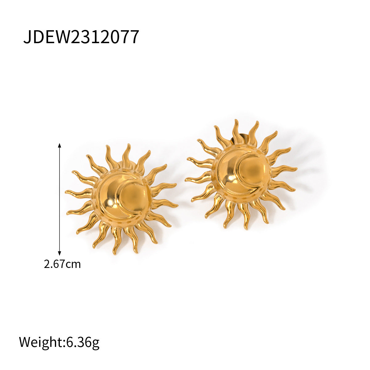 Geometric Star Stainless Steel Earrings with Turquoise and Cubic Zirconia Plated