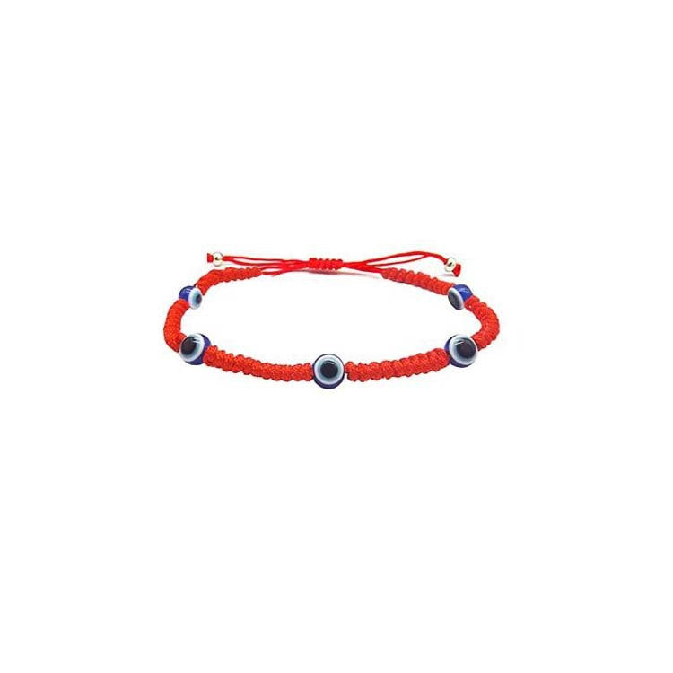 Vintage Bohemian Geometric Evil Eye Woven Rope Bracelet Unisex Adjustable Handmade Bangle