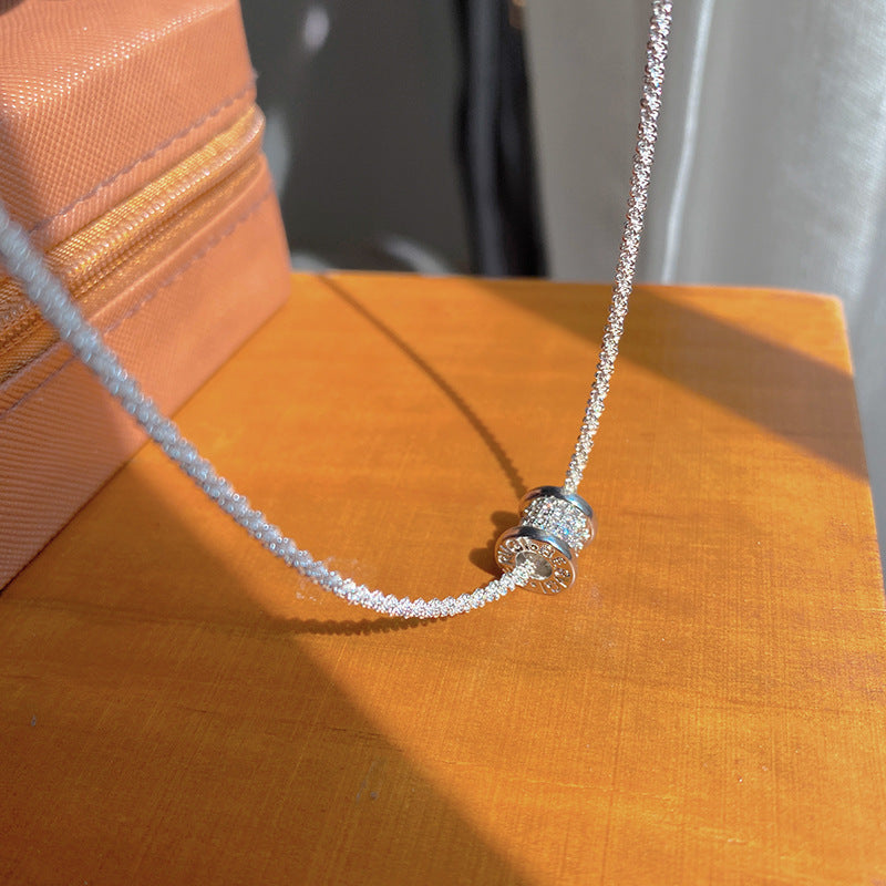 Sweet Sporty Animal Cubic Zirconia Pearl Pendant Titanium Steel Necklace for Unisex