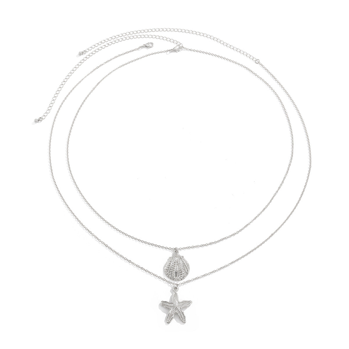 Casual Matte Alloy Starfish Pendant Body Chain for Women