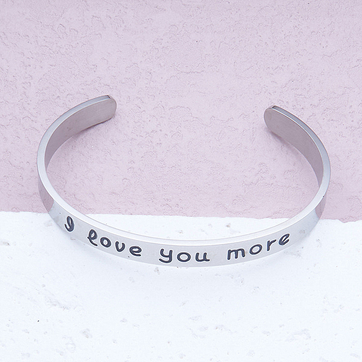 Adjustable C-Shaped Stainless Steel Letter Bracelet for Women with Plated Finish, Minimalist Geometric Design