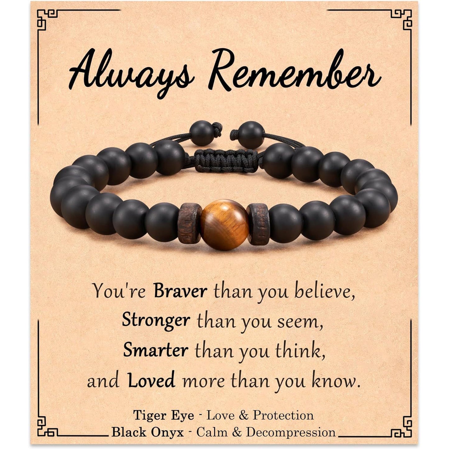 Minimalist Matte Round Geometric Natural Stone Beaded Bracelet Unisex Business Casual Wristband