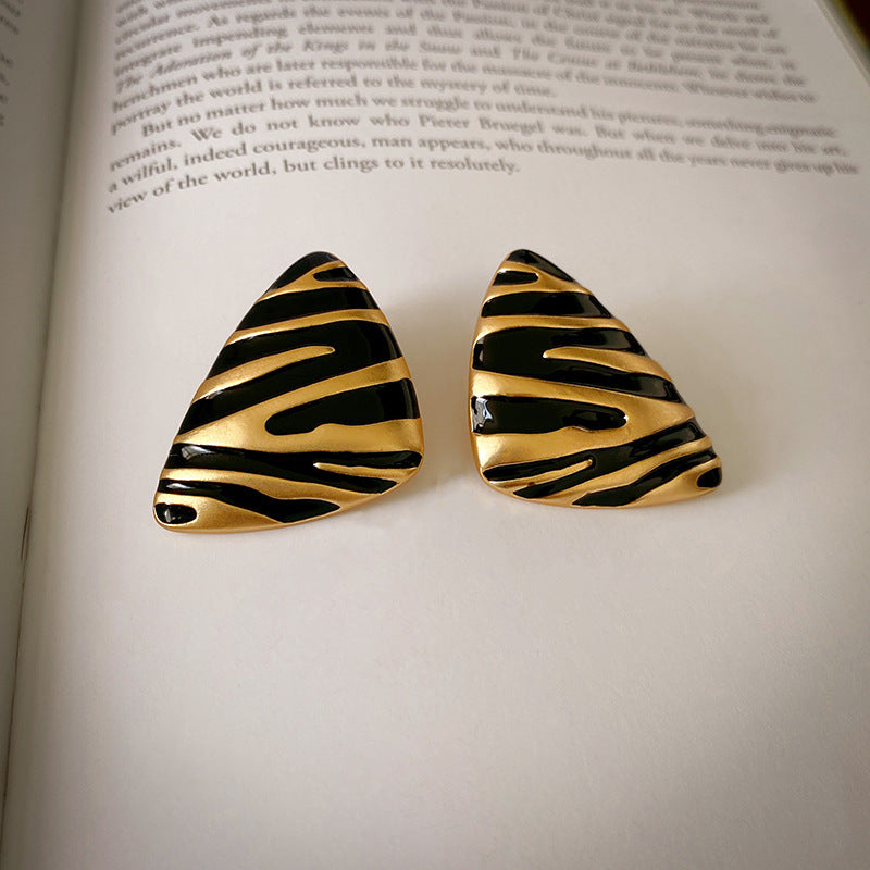 Vintage-Style Dripping Water Drop and Geometric Earrings in Alloy with Rhinestone Inlay for Women