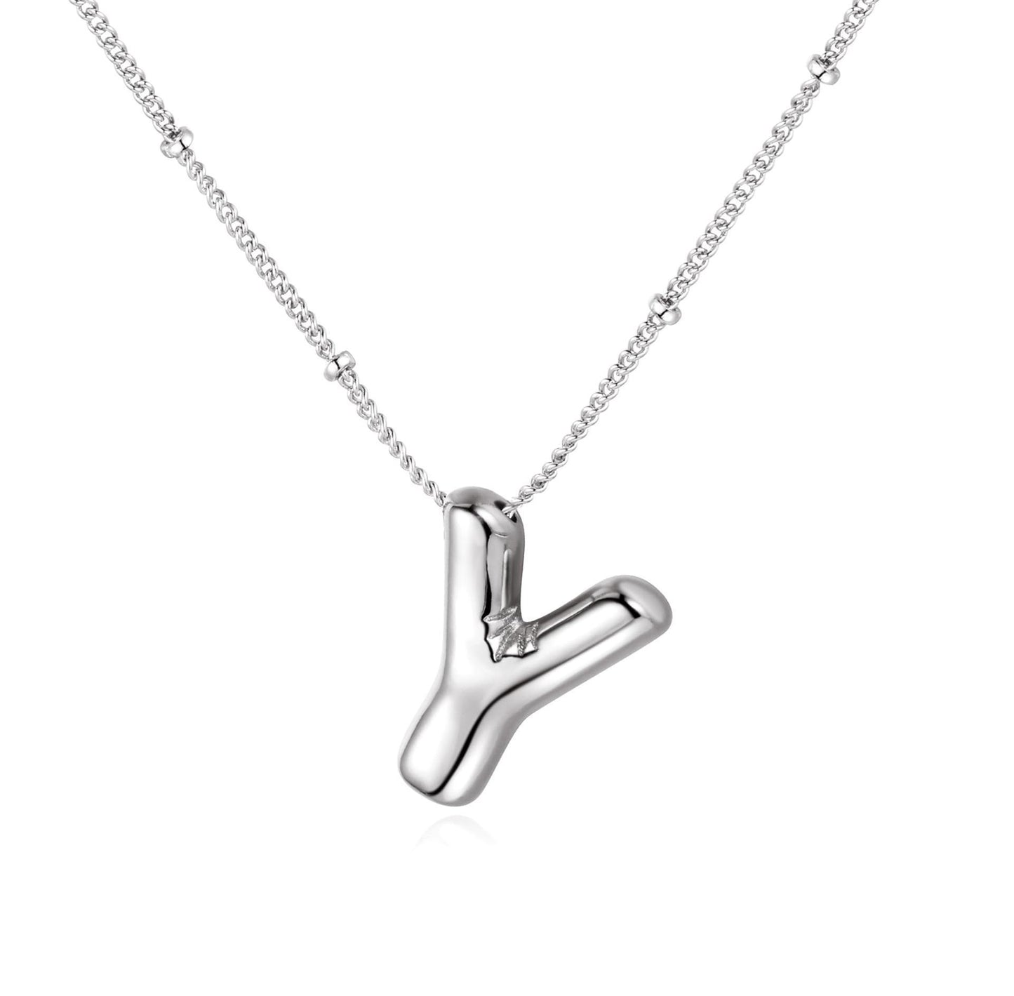 Gold Plated Brass Letter Pendant Necklace for Women
