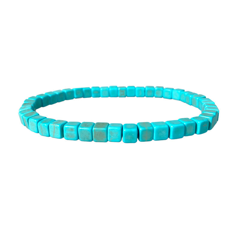Bohemian Geometric Natural Turquoise Beaded Bracelet Unisex