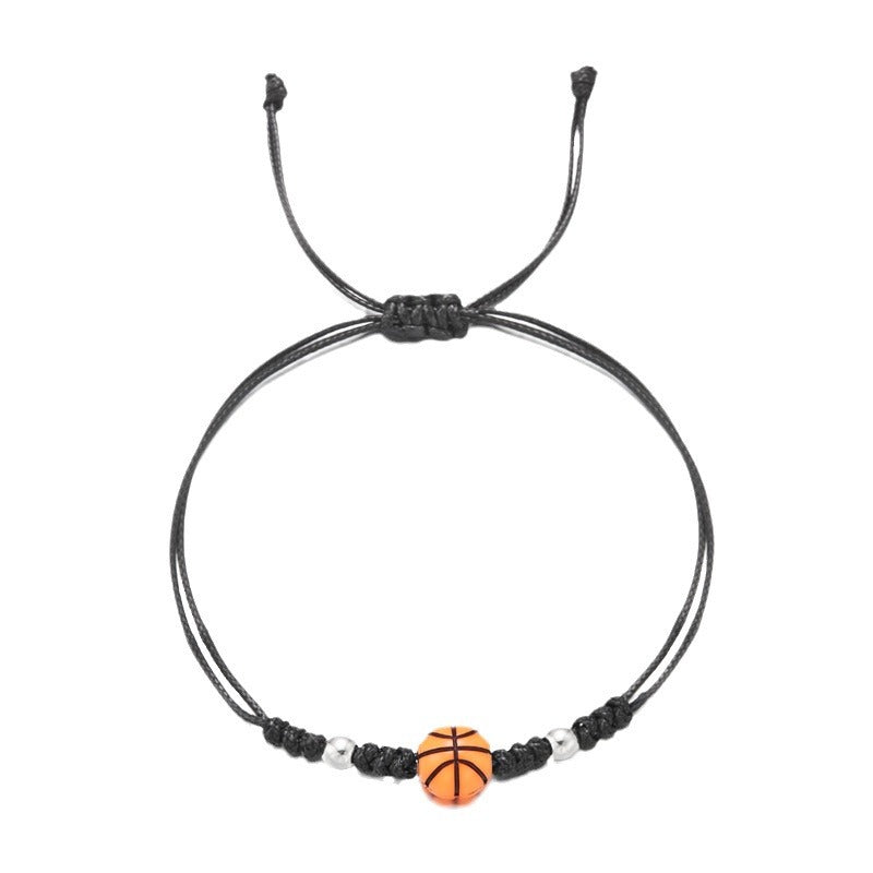 Handmade Adjustable Acrylic Ball Bracelet for Women Geometric Round Volleyball Tennis Theme Casual Fashion Jewelry